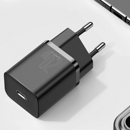 СЗУ Baseus Super Si Quick Charger 20W (1USB-C) (CCSUP-B) Черный - изображение 1