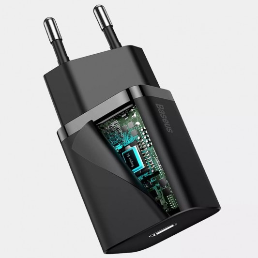 СЗУ Baseus Super Si Quick Charger 20W (1USB-C) (CCSUP-B) Черный - изображение 2