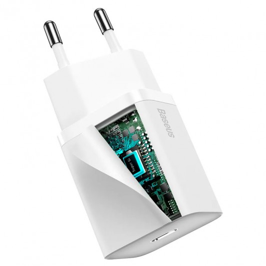МЗП Baseus Super Si Quick Charger 30W (1USB-C) (CCSUP-J) Білий - зображення 1 