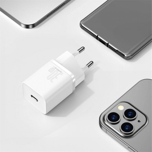 МЗП Baseus Super Si Quick Charger 30W (1USB-C) (CCSUP-J) Білий - зображення 2 