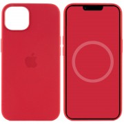Чехол Silicone case (AAA) with Magsafe and Animation для Apple iPhone 13 (6.1") Красный / Red