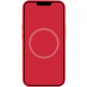 Чехол для iPhone 13 - Silicone case (AAA) full with Magsafe and Animation (Красный / Red)