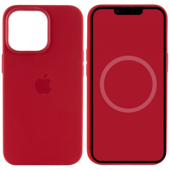 Чохол Silicone case (AAA) with Magsafe and Animation для Apple iPhone 13 Pro (6.1") Червоний / Red
