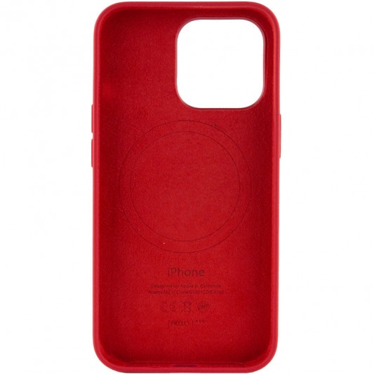 Чохол Silicone case (AAA) with Magsafe and Animation для Apple iPhone 13 Pro (6.1") Червоний / Red - зображення 2 