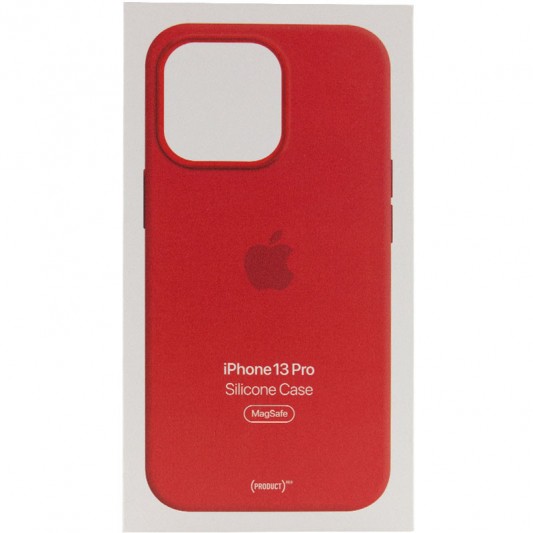 Чохол Silicone case (AAA) with Magsafe and Animation для Apple iPhone 13 Pro (6.1") Червоний / Red - зображення 4 