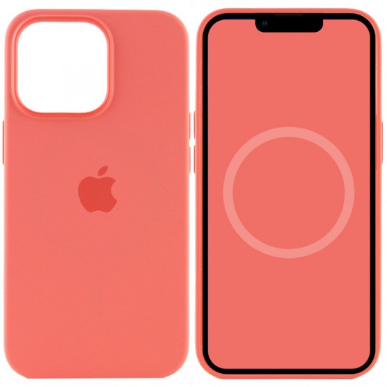 Чохол для iPhone 13 Pro - Silicone case (AAA) full with Magsafe and Animation (Рожевий / Pink Pomelo)