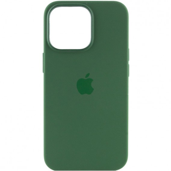 Чохол для iPhone 13 Pro Max - Silicone case (AAA) full with Magsafe and Animation (Зелений / Clover)