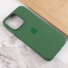 Чохол для iPhone 13 Pro Max - Silicone case (AAA) full with Magsafe and Animation (Зелений / Clover)