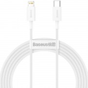 Кабель зарядки и синхронизации Type-C to Lightning PD 20W (2m) - Baseus Superior Series Fast Charging (CATLYS-C) (Белый)