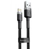 Дата кабель Baseus Cafule Lightning Cable 2.4A (1m) (CALKLF-B) (Сірий/Чорний)
