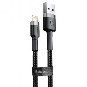 Дата кабель Baseus Cafule Lightning Cable 2.4A (1m) (CALKLF-B) Серый / Черный Дата кабель Baseus Cafule Lightning Cable 2.4A (1m) (CALKLF-B) Серый / Черный