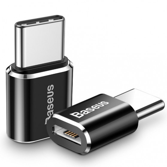 Переходник Baseus microUSB to Type-C (CAMOTG) Черный
