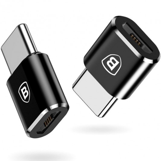 Переходник Baseus microUSB to Type-C (CAMOTG) Черный - изображение 1
