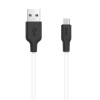 Дата кабель Hoco X21 Silicone MicroUSB Cable (1m) (Чорний / Білий)