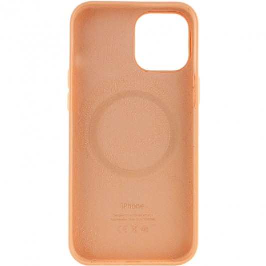 Чехол Silicone case (AAA) with Magsafe and Animation для Apple iPhone 12 Pro / 12 (6.1") Оранжевый / Cantaloupe - изображение 2