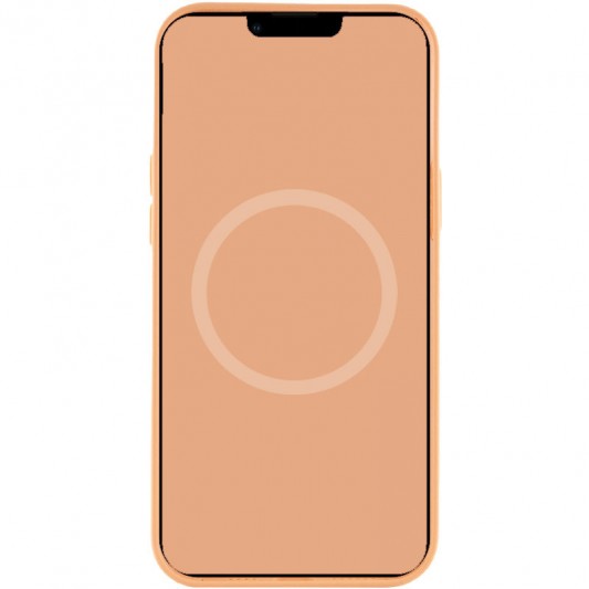 Чехол Silicone case (AAA) with Magsafe and Animation для Apple iPhone 12 Pro / 12 (6.1") Оранжевый / Cantaloupe - изображение 3