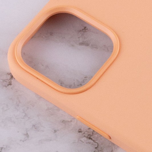 Чехол Silicone case (AAA) with Magsafe and Animation для Apple iPhone 12 Pro / 12 (6.1") Оранжевый / Cantaloupe - изображение 5
