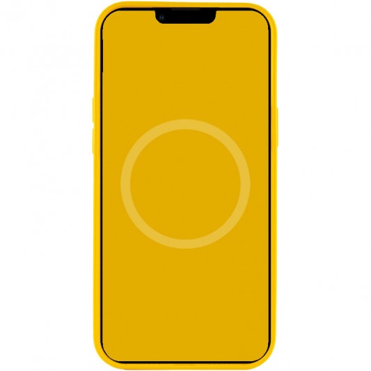 Чехол Silicone case (AAA) with Magsafe and Animation для Apple iPhone 12 Pro / 12 (6.1") Желтый / Sunflower - изображение 3