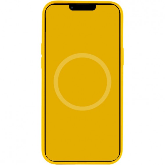 Чохол для Apple iPhone 12 Pro / 12 (6.1"") - Silicone case (AAA) full with Magsafe and Animation (Жовтий / Sunflower)