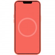 Чехол для Apple iPhone 12 Pro / 12 (6.1"") - Silicone case (AAA) full with Magsafe and Animation (Оранжевый / Pink citrus)