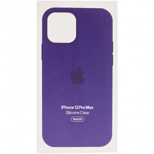 Чохол Silicone case (AAA) with Magsafe and Animation для Apple iPhone 12 Pro Max (6.7") Фіолетовий / Amethyst - зображення 4 