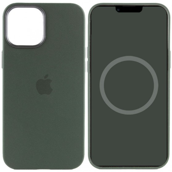 Чохол для Apple iPhone 12 Pro Max (6.7"") - Silicone case (AAA) full with Magsafe and Animation (Зелений / Cyprus Green)