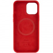Чехол для Apple iPhone 12 Pro Max (6.7"") - Silicone case (AAA) full with Magsafe and Animation (Красный / Red)