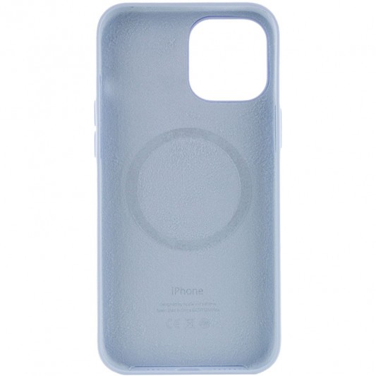 Чехол Silicone case (AAA) with Magsafe and Animation для Apple iPhone 12 Pro Max (6.7") Голубой / Cloud Blue - изображение 2