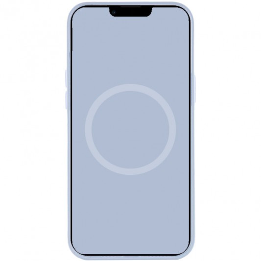 Чехол Silicone case (AAA) with Magsafe and Animation для Apple iPhone 12 Pro Max (6.7") Голубой / Cloud Blue - изображение 3