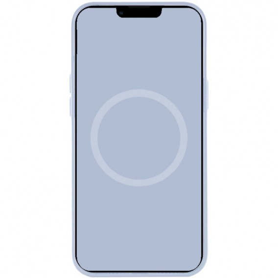 Чехол для Apple iPhone 12 Pro Max (6.7"") - Silicone case (AAA) full with Magsafe and Animation (Голубой / Cloud Blue)