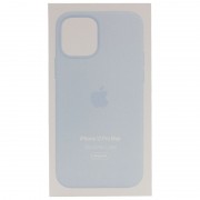 Чехол для Apple iPhone 12 Pro Max (6.7"") - Silicone case (AAA) full with Magsafe and Animation (Голубой / Cloud Blue)