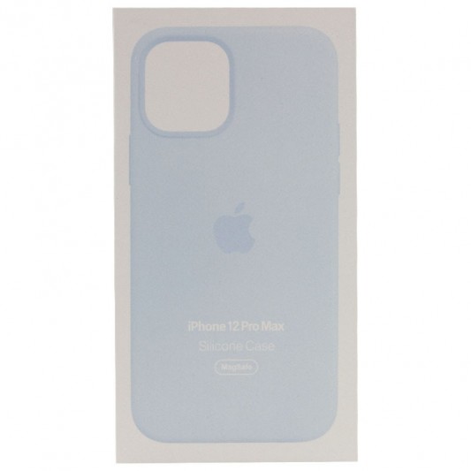 Чехол Silicone case (AAA) with Magsafe and Animation для Apple iPhone 12 Pro Max (6.7") Голубой / Cloud Blue - изображение 4