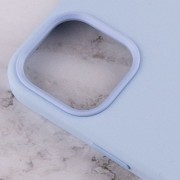 Чехол для Apple iPhone 12 Pro Max (6.7"") - Silicone case (AAA) full with Magsafe and Animation (Голубой / Cloud Blue)