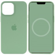 Чехол Silicone case (AAA) with Magsafe and Animation для Apple iPhone 12 Pro Max (6.7") Зеленый / Pistachio