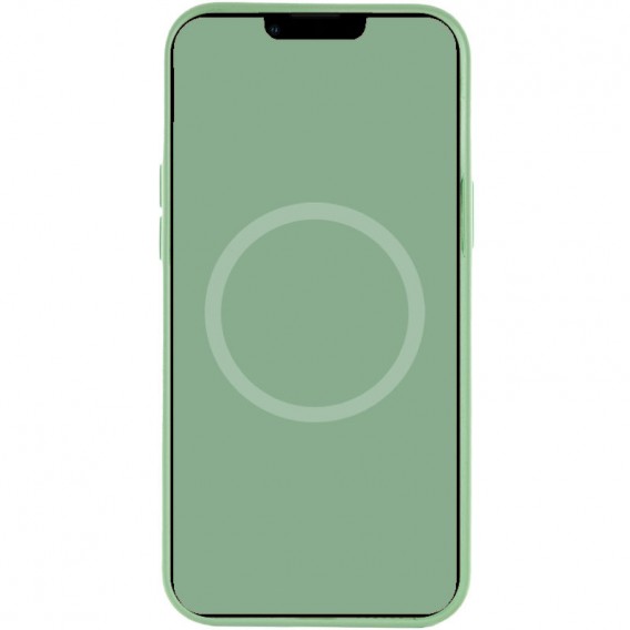 Чехол для Apple iPhone 12 Pro Max (6.7"") - Silicone case (AAA) full with Magsafe and Animation (Зеленый / Pistachio)