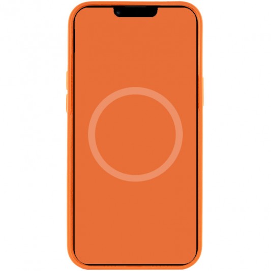 Чехол Silicone case (AAA) with Magsafe and Animation для Apple iPhone 12 Pro Max (6.7") Оранжевый / Kumquat - изображение 3