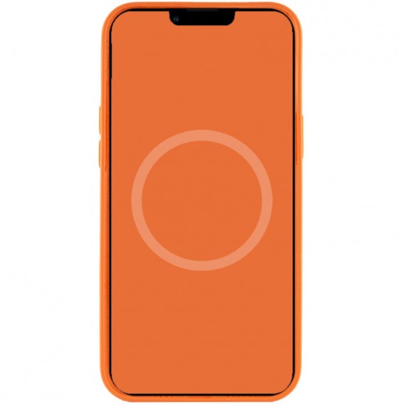 Чехол для Apple iPhone 12 Pro Max (6.7"") - Silicone case (AAA) full with Magsafe and Animation (Оранжевый / Kumquat)