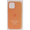 Чохол для Apple iPhone 12 Pro Max (6.7"") - Silicone case (AAA) full with Magsafe and Animation (Помаранчевий / Kumquat)