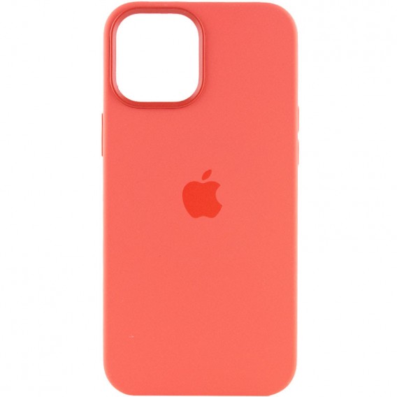 Чехол для Apple iPhone 12 Pro Max (6.7"") - Silicone case (AAA) full with Magsafe and Animation (Оранжевый / Pink citrus)