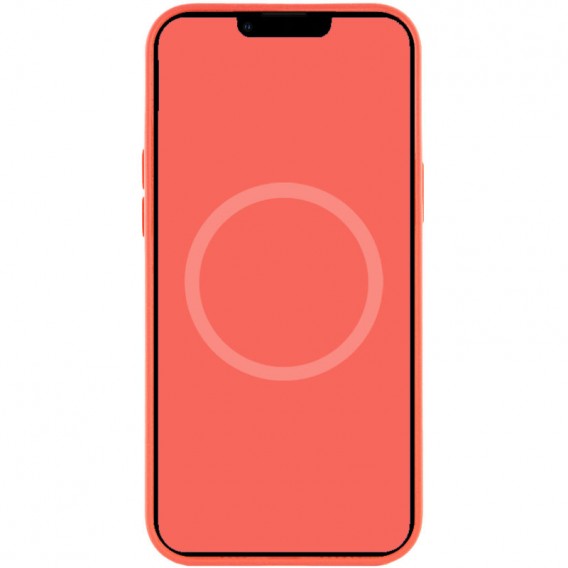 Чехол для Apple iPhone 12 Pro Max (6.7"") - Silicone case (AAA) full with Magsafe and Animation (Оранжевый / Pink citrus)