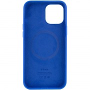 Чохол для Apple iPhone 12 Pro Max (6.7"") - Silicone case (AAA) full with Magsafe and Animation (Синій / Capri Blue)