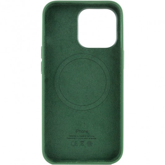 Чохол Silicone case (AAA) with Magsafe and Animation для Apple iPhone 13 Pro (6.1") Зелений / Clover - зображення 2 
