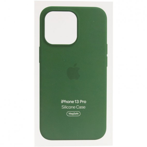 Чохол для Apple iPhone 13 Pro - Silicone case (AAA) full with Magsafe and Animation (Зелений / Clover)