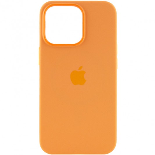 Чохол Silicone case (AAA) with Magsafe and Animation для Apple iPhone 13 Pro Max (6.7") Помаранчевий / Marigold - зображення 1 