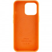 Чохол для Apple iPhone 13 Pro Max - Silicone case (AAA) full with Magsafe and Animation (Помаранчевий / Marigold)