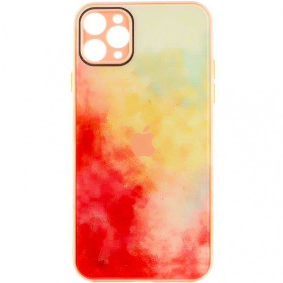 Чохол TPU+Glass Impasto abstract для Apple iPhone 11 Pro (5.8") Red yellow