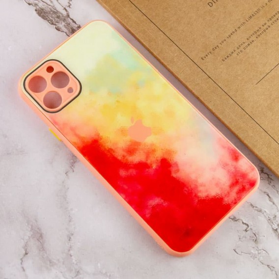 Чохол Apple iPhone 11 Pro (5.8"") - TPU+Glass Impasto abstract (Red yellow)