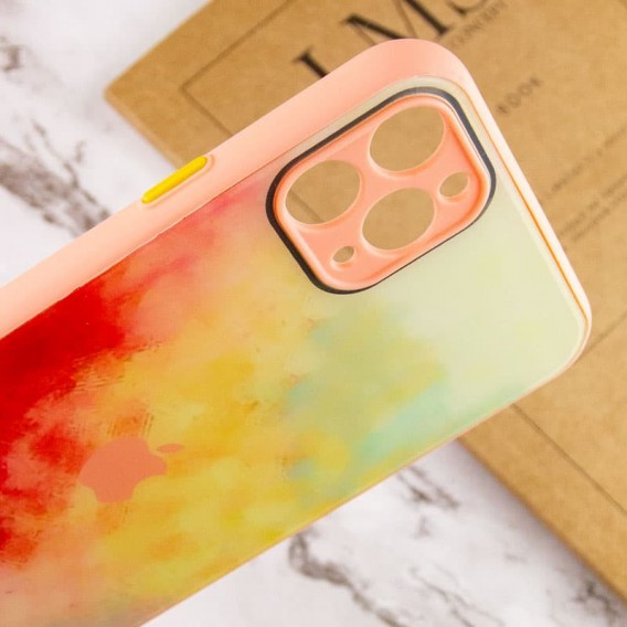 Чохол Apple iPhone 11 Pro (5.8"") - TPU+Glass Impasto abstract (Red yellow)