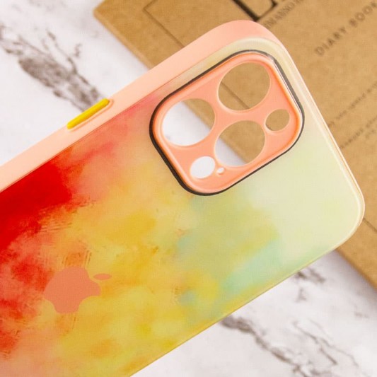 Чехол TPU+Glass Impasto abstract для Apple iPhone 12 Pro Max (6.7") Red yellow - изображение 2