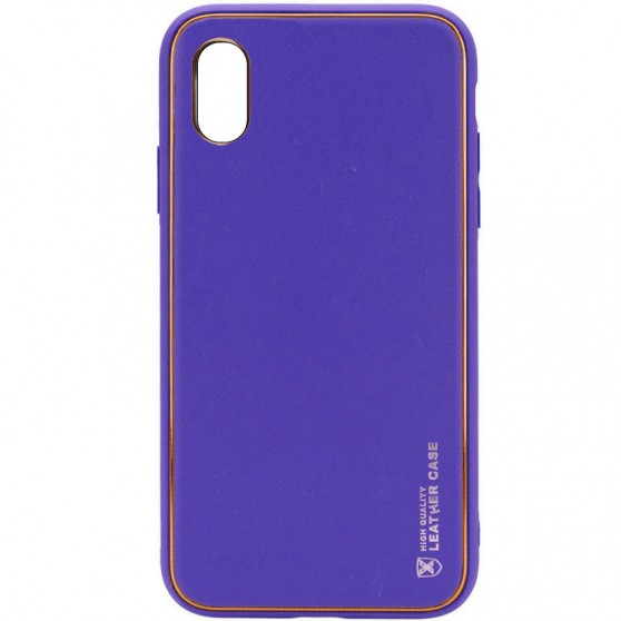 Кожаный чехол Xshield для Apple iPhone X / XS (5.8") Фиолетовый / Ultra Violet